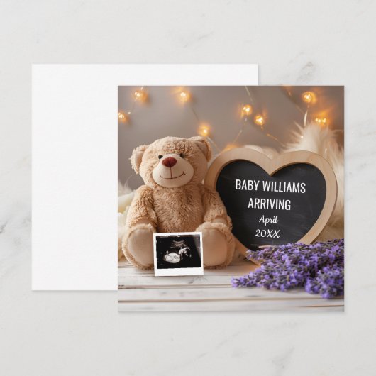 Lavendel Baby aankondiging sociale media (Voorkant / Achterkant)