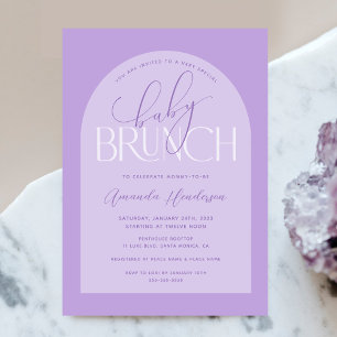 Lavendel Baby Brunch Baby Shower Uitnodiging