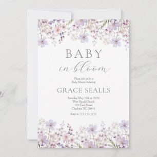 lavendel baby in Bloom Baby shower Uitnodiging