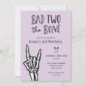 Lavendel Bad Two The Bone 2e verjaardagsfeestje Kaart (Voorkant)