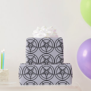 Lavendel Baphomet Pentagram Satanic Wrapping Papie Cadeaupapier