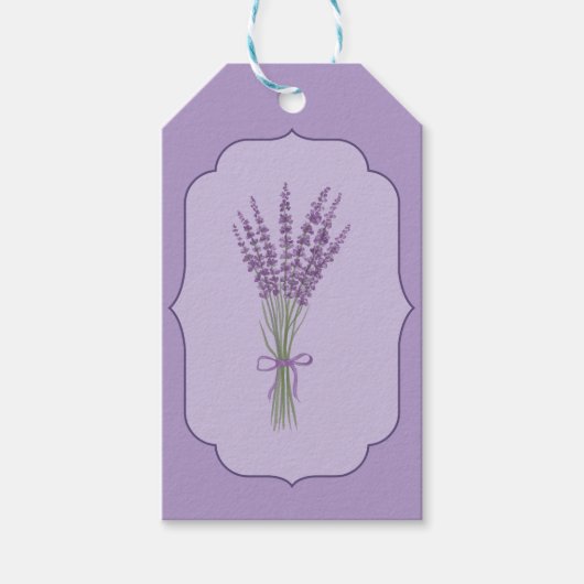 Lavendel Bedankt bruiloft Cadeaulabel (Voorkant)