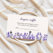 Lavendel Bee Spring Baby shower Luier Raffle Informatiekaartje