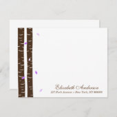 Lavendel Berk Bomen Plat Notitiekaarten Kaart (Voorkant / Achterkant)