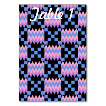 Lavendel Blauw Roze Kente Trouwreceptie Tafel