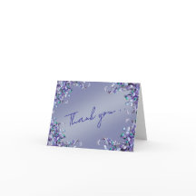 Lavendel Blauwe Lente Sering Bloemen Bedankkaart