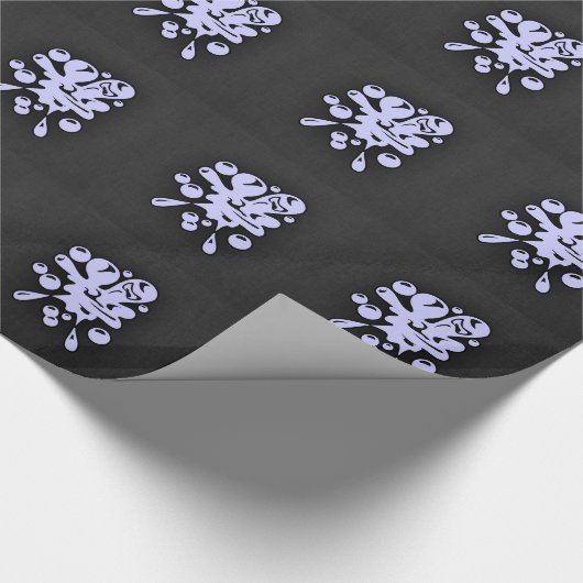 Lavendel Blauwe Paintball Cadeaupapier (Hoek)