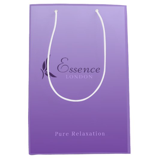 Lavendel Bliss Custom Spa Gift Bag Medium Cadeauzakje (Voorkant)