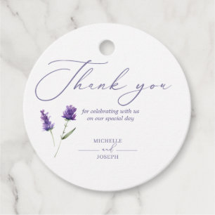 Lavendel Bliss Elegante Waterverf Bedankjes Labels