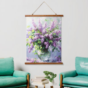 Lavendel Bloeiende Sering Boeket Hangend Wandkleed