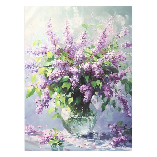 Lavendel Bloeiende Sering Boeket Tafelkleed (Voorkant)