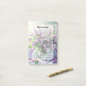 Lavendel Bloeiende Sering Bouquet Post-it® Notes (Op bureau)