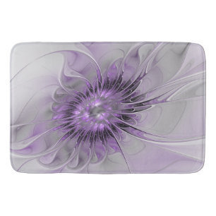 Lavendel Bloem Droom Modern Abstracte Fractale Kun Badmat