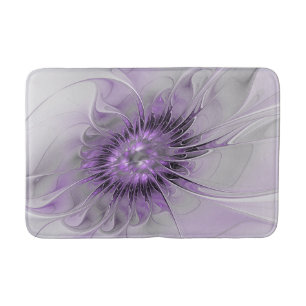 Lavendel Bloem Droom Modern Abstracte Fractale Kun Badmat