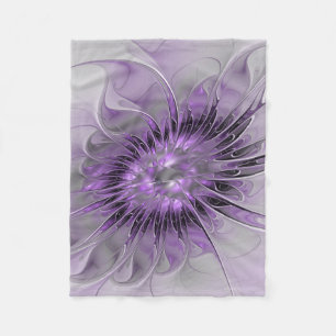 Lavendel Bloem Droom Modern Abstracte Fractale Kun Fleece Deken