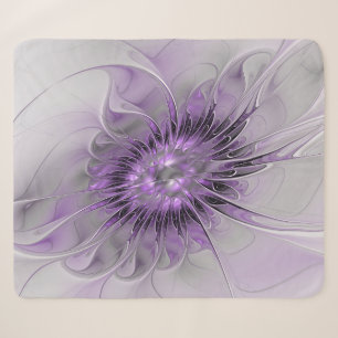 Lavendel Bloem Droom Modern Abstracte Fractale Kun Sherpa Deken
