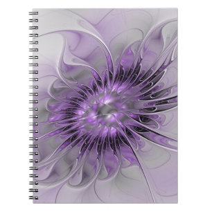 Lavendel Bloem Droom Moderne Abstracte Fractale Ku Notitieboek