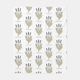  Lavendel Bloem Illustratie Fleece Deken