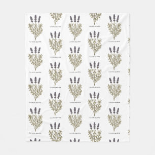 Lavendel Bloem Illustratie Fleece Deken