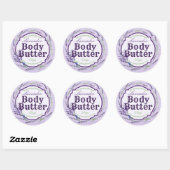 Lavendel bloem Paarse body boter labels (Vel)