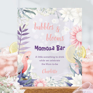 Lavendel Bloem Vogel Baby Shower Momosa Bar Acryl Bord