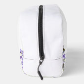 Lavendel bloemen bijen naam monogram toilettasje (Rechts)