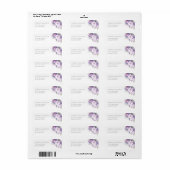 Lavendel Bloemen Bruiloft Retouradres Label (Full Sheet)