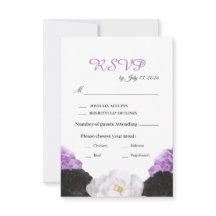 Lavendel Bloemen Bruiloft RSVP Kaart