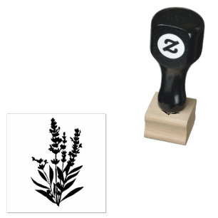 Lavendel Bloemen Bruiloft Rubberstempel