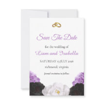 Lavendel Bloemen Bruiloft Save the Date Kaart