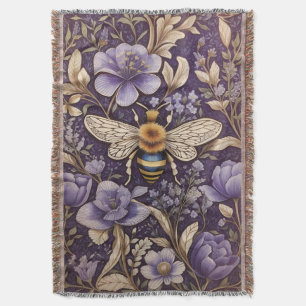 Lavendel Bloemen Bumble Bee Paarse Natuur Deken