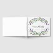 Lavendel bloemen eucalyptus bruiloft gastenboek (Volledig)