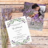 Lavendel bloemen foto QR RSVP budget bruiloft