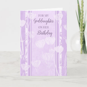 Lavendel Bloemen Goddochter Verjaardag Kaart