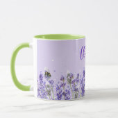 Lavendel bloemen naam script mok (Links)