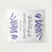 Lavendel Bloemen Paars Bloemen Bruiloft Wandkleed (Voorkant (horizontaal))