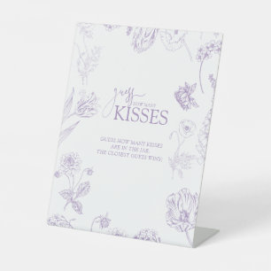 Lavendel Bloemen Raad eens hoeveel kussen Reclamebord Met Voetstuk