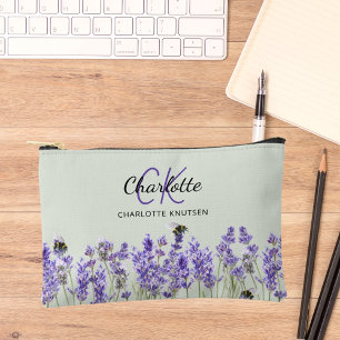 Lavendel bloemen salie groene naam monogram etui