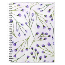 Lavendel Bloemen Spiraal Foto Notitieboek cover