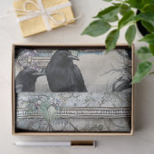 Lavendel Bloemen Vlinders & Raven Decoupage Tissuepapier (Geschenk)