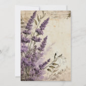 Lavendel Bloemen Vrouwen 70e Verjaardag Kaart (Achterkant)