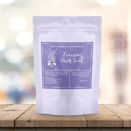 Lavendel Bloemen Waterdicht Bad Week Pouch Label Sparkling Wijnetiket