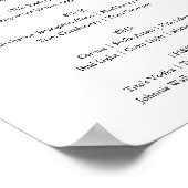 Lavendel Bloemen Wedding Bar Teken Poster (Hoek)