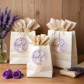 Lavendel Bloemen Witte Trouwjurk Bruidsbeurt Ronde Sticker