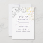 Lavendel bloemenbruiloft RSVP kaartje (Voorkant)
