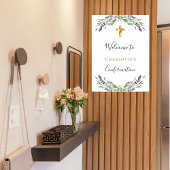 Lavendel bloemengroen Bevestiging welkom Poster