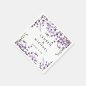 Lavendel Bloemengroen Trouwservetten Servet (Hoek)