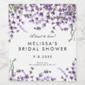 Lavendel bloemengroen vrijgezellenfeesten fles wijn etiket (Enkel label)