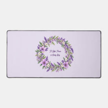 Lavendel Bloemenkrans Bureau Mat