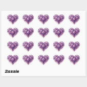 Lavendel Bloemhart Hart Sticker (Vel)